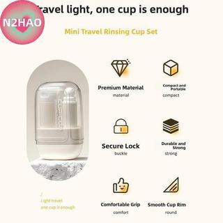 N2HAO Bộ đồ vệ sinh di động 3 trong 1 Cốc nước súc miệng Bàn chải đánh răng Kem đánh răng Bộ tất cả trong một Bộ phù hợp cho doanh nghiệp Giải trí Du lịch n