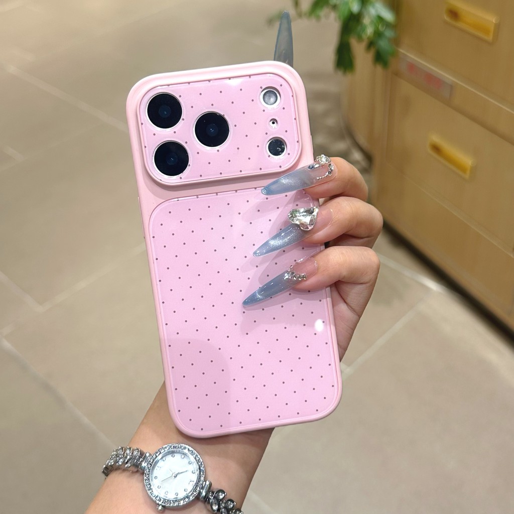 Ốp điện thoại chấm bi màu kẹo cho iPhone 17 Pro Max 17 Air 16 Plus 15 14 13 Vỏ điện thoại chống rơi