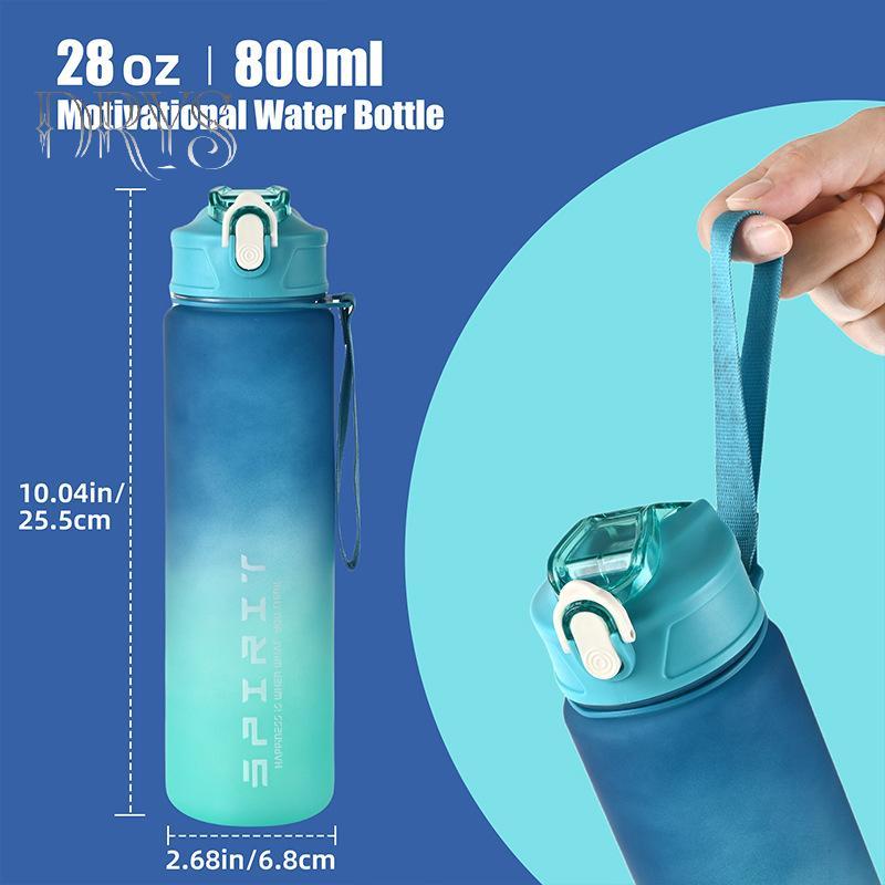 Bình Nước Thể Thao 800ml/28oz Chống Rò Rỉ, Nhiều Màu Sắc - Phù Hợp Cho Du Lịch và Tập Gym