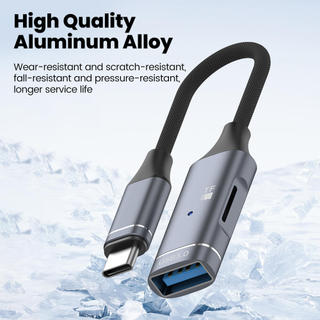 Elough 2 Trong 1 USB3.0 Loại C Bộ Chuyển Đổi Cáp Đầu Đọc Thẻ TF Cho Điện Thoại Di Động Tốc Độ Cao USB C Nam Sang USB Chuyển Đổi