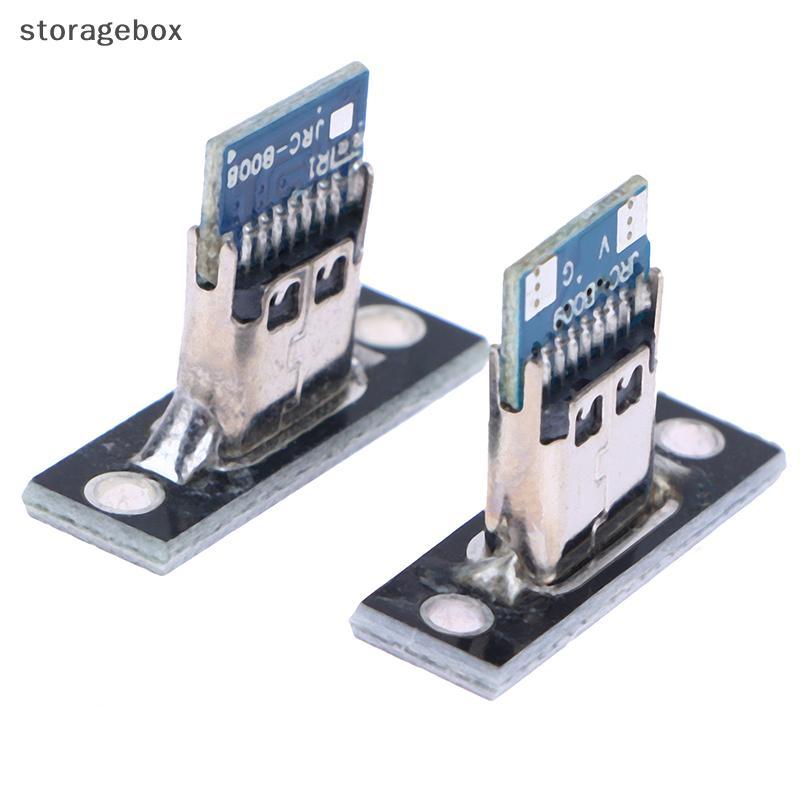 [Hộp lưu trữ] 10 chiếc USB 3.1 Type C Soet có tấm cố định vít Type-C USB Ja 3.1 Type-C 2Pin 4Pin Đầu nối nữ Ja Cổng sạc đẹp