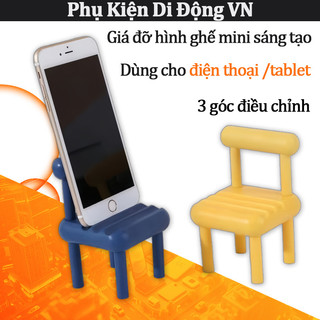 Giá đỡ điện thoại và máy tính bảng mini hình ghế dễ thương, decor bàn, nhỏ gọn tiện lợi cho iPhone Android iPad
