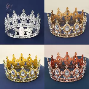 HNKMP Pha Lê Đẹp Vương Miện Lớn Trang Trí Bánh Thái Bánh Topper Cho Grril Tiệc Sinh Nhật Trang Trí Bánh Đồ Trang Trí.