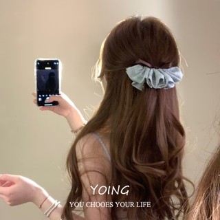 Kẹp Tóc Thời Trang Chấm Bi Kẻ Sọc, Nửa Ngón, Xoắn Nơ - Phong Cách Young/Preppy