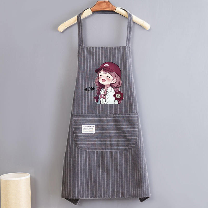 Tạp Dề Cotton Nguyên Chất Thời Trang Nhà Bếp Hộ Gia Đình 2025 Phong Cách Mới Nam Nấu Ăn Mùa Hè Mỏng Phong Cách Hàn Quốc Phục Vụ Chuyên Dụng J2RQ