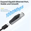 Bộ chuyển đổi YRBWD USB C Nữ sang RJ45, Bộ chuyển đổi Gigabit Ethernet ổn định bằng hợp kim, Plug & Play Mini Size 1000Mbps Cáp USB-C di động sang bộ chuyển đổi cho bộ định tuyến Máy tính bảng máy tính xách tay