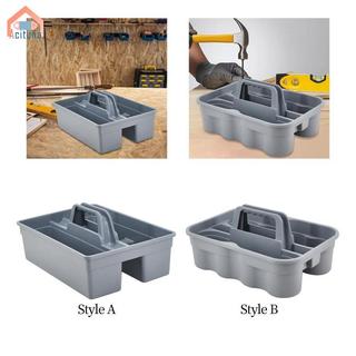Khay đựng đồ vệ sinh có tay cầm - Giỏ đựng đồ màu xám 15x10.8x4.5inch