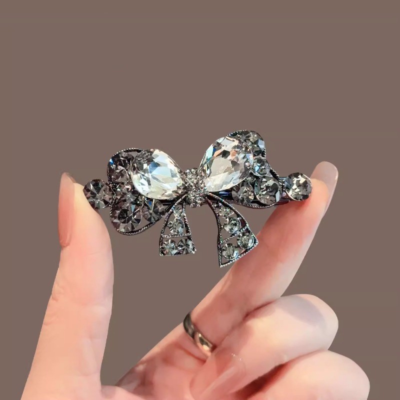 Kẹp Tóc Nữ Đầu Lưng MAUROPOLI - Ánh Sáng & Kim Cương Giả, Phụ Kiện Tóc Sang Trọng