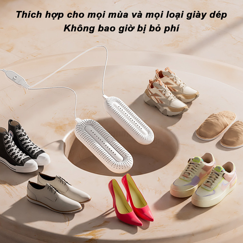 Máy Sấy Giày & Hút Ẩm 2 Trong 1 - Khử Mùi Hôi Hiệu Quả, Thiết Kế Nhỏ Gọn Tiết Kiệm Điện, Làm Khô & Bảo Quản Giày Tất
