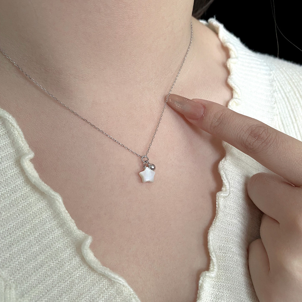 Vòng cổ ngôi sao dễ thương bằng bạc S925