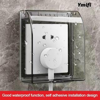Hộp chống nước ổ cắm YMIFI, Vỏ bảo vệ công tắc nhựa tự dính, Nguồn cung cấp ổ cắm điện 86 loại treo tường