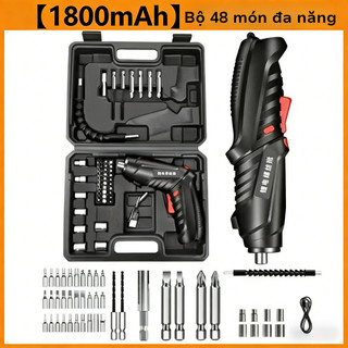 2026 bền bỉ Máy khoan vít cầm tay máy bắn vít pin mini đa năng 47 phụ kiện bắt vít 2 chiều tặng kèm sạc và hộp đựng