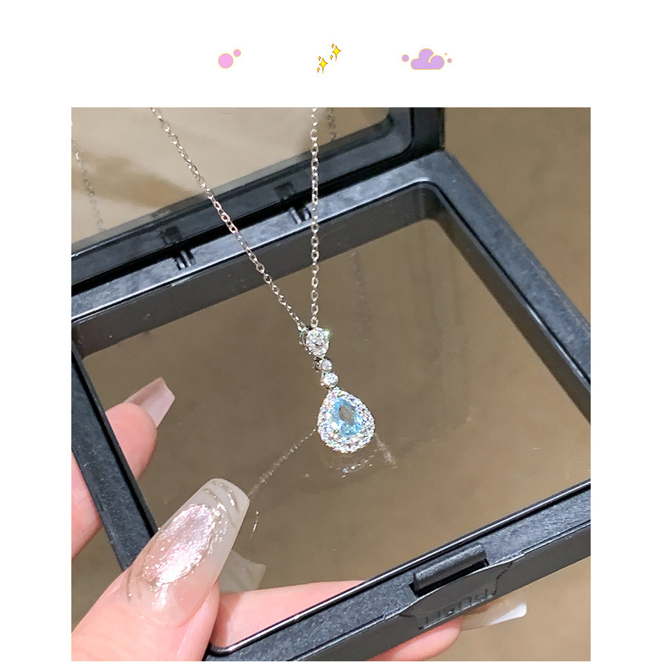 Vòng cổ Zircon xanh thời trang và độc đáo