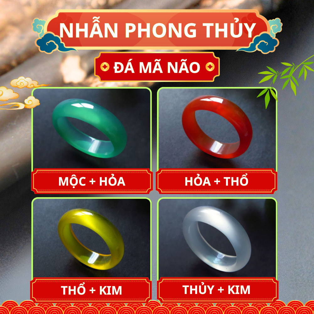 Gemstone Feng Shui Ring by ADELA GEMS