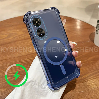 Thích hợp cho vỏ điện thoại VIVO V50 V60 LITE TPU sạc từ tính bốn góc chống rơi vỏ mềm trong suốt WBQ 000