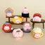 PWSEND 8 Chiếc Mini Nhân Vật Thủ Công, Búp Bê Lợn Hoạt Hình Dạ Quang Thu Nhỏ Trang Trí, Thời Trang DIY 8 Cái / bộ Để Bàn Tượng Mặt Dây Chuyền Phụ Kiện