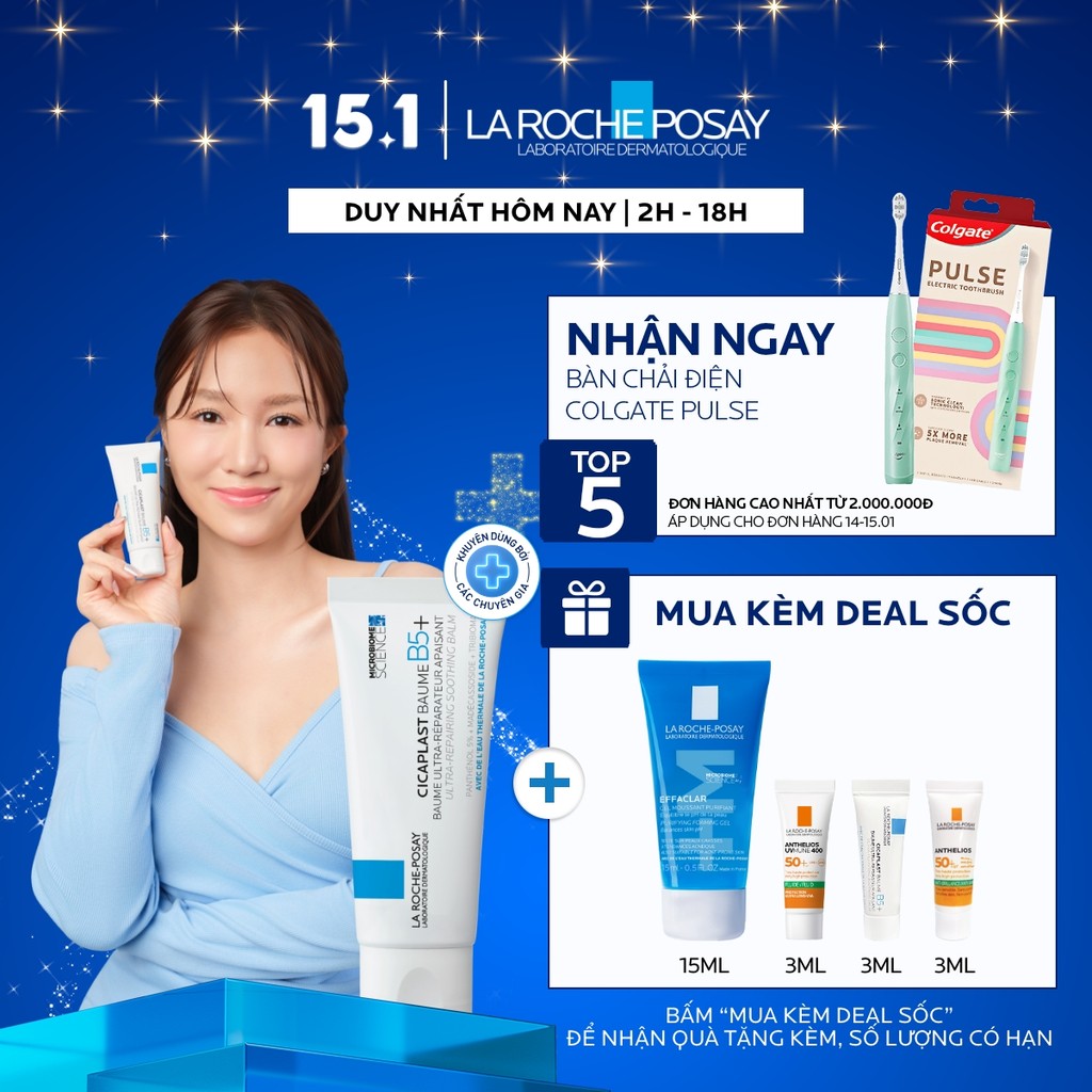 Kem dưỡng ẩm & phục hồi đa năng La Roche-Posay Cicaplast Baume B5+ giúp phục hồi da sau 1 lần sử dụng - phiên bản 40ml
