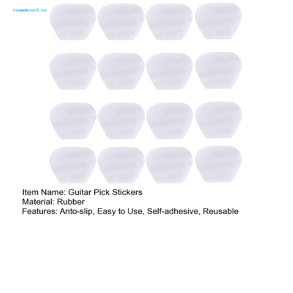 < roomdesign > Miếng Dán Đàn Guitar Pick Chống Trơn Trượt Đàn Guitar Chọn Đề Can 16 Chiếc Đàn Guitar Chống Trơn Trượt Pick Grips Miếng Dán Cao Su Tự Dính Có Thể Tái Sử Dụng Cho Bàn Tay Mồ Hôi Hoàn Hảo Cho Live Performanceanc