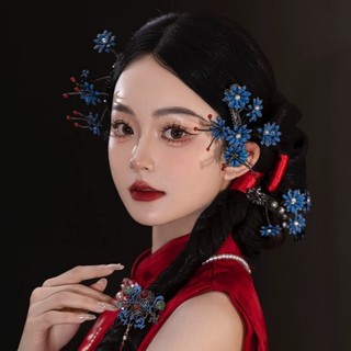 Kẹp tóc màu xanh dành cho cô dâu, sang trọng và tinh tế