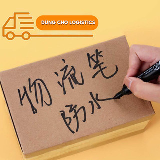 Bút lông dầu đen dạng dầu mực đậm không phai - Combo 50 chiếc bút đánh dấu chuyên dụng, dùng ổn định