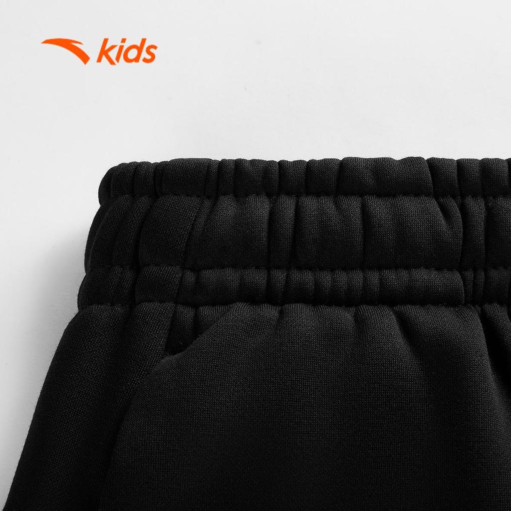 ANTA Kids Quần Jogger Thể Thao Bé Trai Lót Nỉ, Dáng Dài Giữ Ấm, Phong Cách Thể Thao Thoải Mái 352541737U