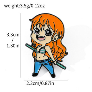 6 Cái / bộ Dễ Thương Một Mảnh Kim Loại Huy Hiệu Luffy Chopper.Alloy Nhỏ Giọt Thổ Cẩm Phụ Kiện Trang Trí Pin
