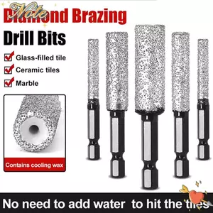 Mũi khoan NOTE1, Máy cưa lỗ gạch men khô hình lục giác bằng gốm, Dụng cụ mở lỗ hàn đá Granite 6 / 8 / 10 / 12mm chất lượng cao để khoan và mài