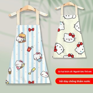 T p d hello kitty Trẻ em Người lớn Trẻ em Chống thấm nước Tạp dề dễ thương