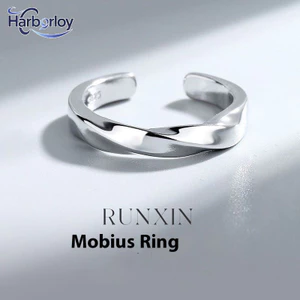 Nhẫn Möbius, nhẫn hình sóng unisex đơn giản