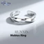 Nhẫn Möbius, nhẫn hình sóng unisex đơn giản