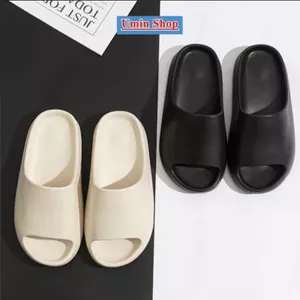 Dép Slide Bản Vân Nhám Cao Cấp, Dép quai ngang đế bánh mì hở mũi gợn sóng thời trang cho nam và nữ
