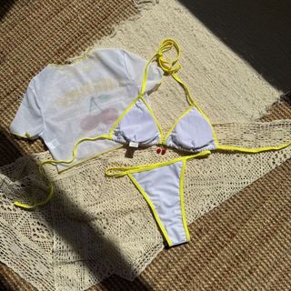 Biкиni ba mảnh lưới tay ngắn cho nữ style Anh Đào