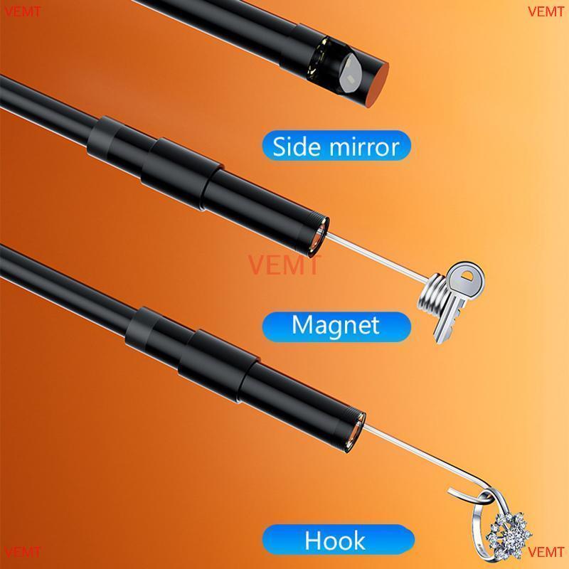 [VG] Camera Mini 7mm 2M Dây Cứng Android Type-C USB Phát Hiện Xe Hơi Camera Phát Hiện Đường Ống Nội soi Chống Nước Cáp Có Thể Điều Chỉnh MỚI