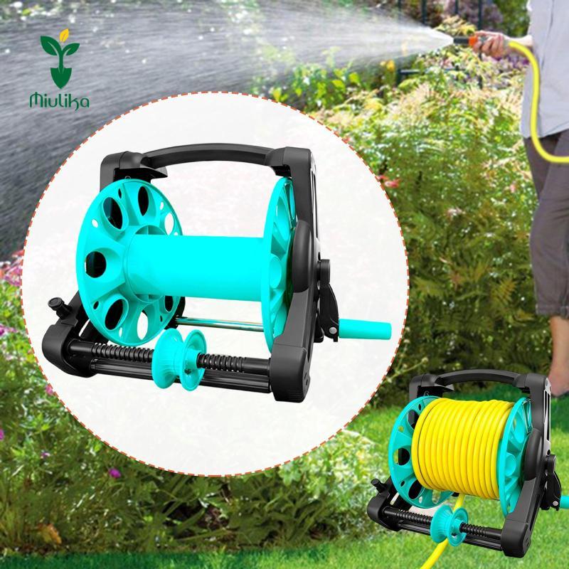 Miulika Garden Vòi Reel Giá đỡ vòi nước di động Giá để đồ để rửa xe tưới nước