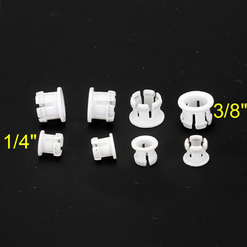 10 Chiếc 1 / 4 '' 3 / 8 '' Trắng Bên Trong Vuốt Khóa Giữ Vòng Cho RO Lọc Nước Hệ Thống Thẩm thấu Ngược Ống PE Đầu Nối Nhanh
