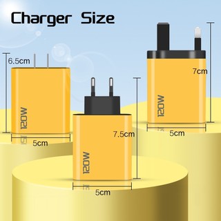 120W Sạc Đa Cổng Dual PD + Dual TYPE-Mobile Sạc Điện Thoại Đồng Hồ Đo Sạc Tiêu Chuẩn Anh Cắm 262.3