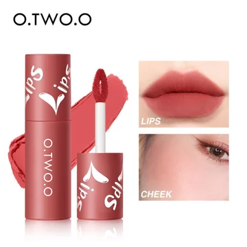 O.TWO.O Lip Mud Matte Lip Cheek Dual-use Blush Lipstick Air Lip Glaze Nonstick Cup Lip Gloss