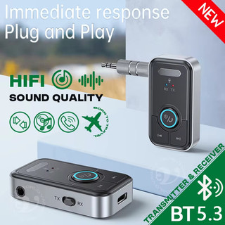 Mới Bluetooth 5.3 Xe Ô Tô AUX Bộ Chuyển Đổi Âm Thanh HiFi Âm Nhạc Stereo Bộ Thu Không Dây 3.5MM Có Mic Gọi Cho Bộ Xe Hơi
