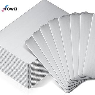 YOWEI Thẻ kinh doanh văn phòng bằng thép không gỉ khắc laser, dùng cho DIY