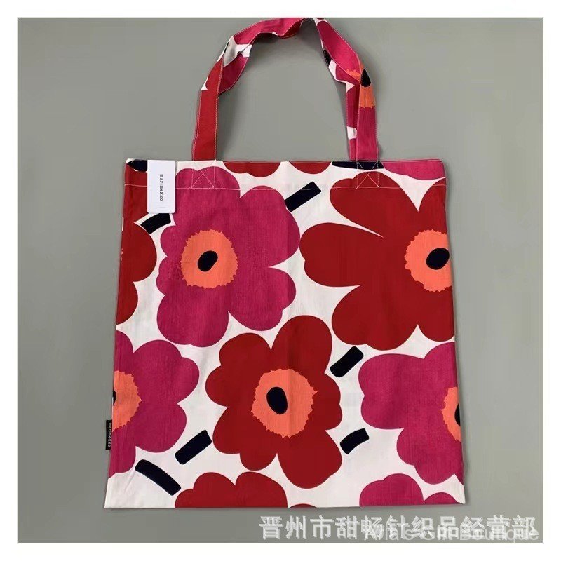 [Aria-G1] Túi vải Cotton mỏng một vai Túi mua sắm di động Dung tích lớn