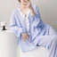Cotton Lụa Bộ Đồ Ngủ Nữ Mùa Xuân Phong Cách Ngọt Ngào Chấm Bi Ren Loungewear Dài Tay Cô Gái Ngọt Ngào Nhân Tạo Cotton Phù Hợp Với Mỏng