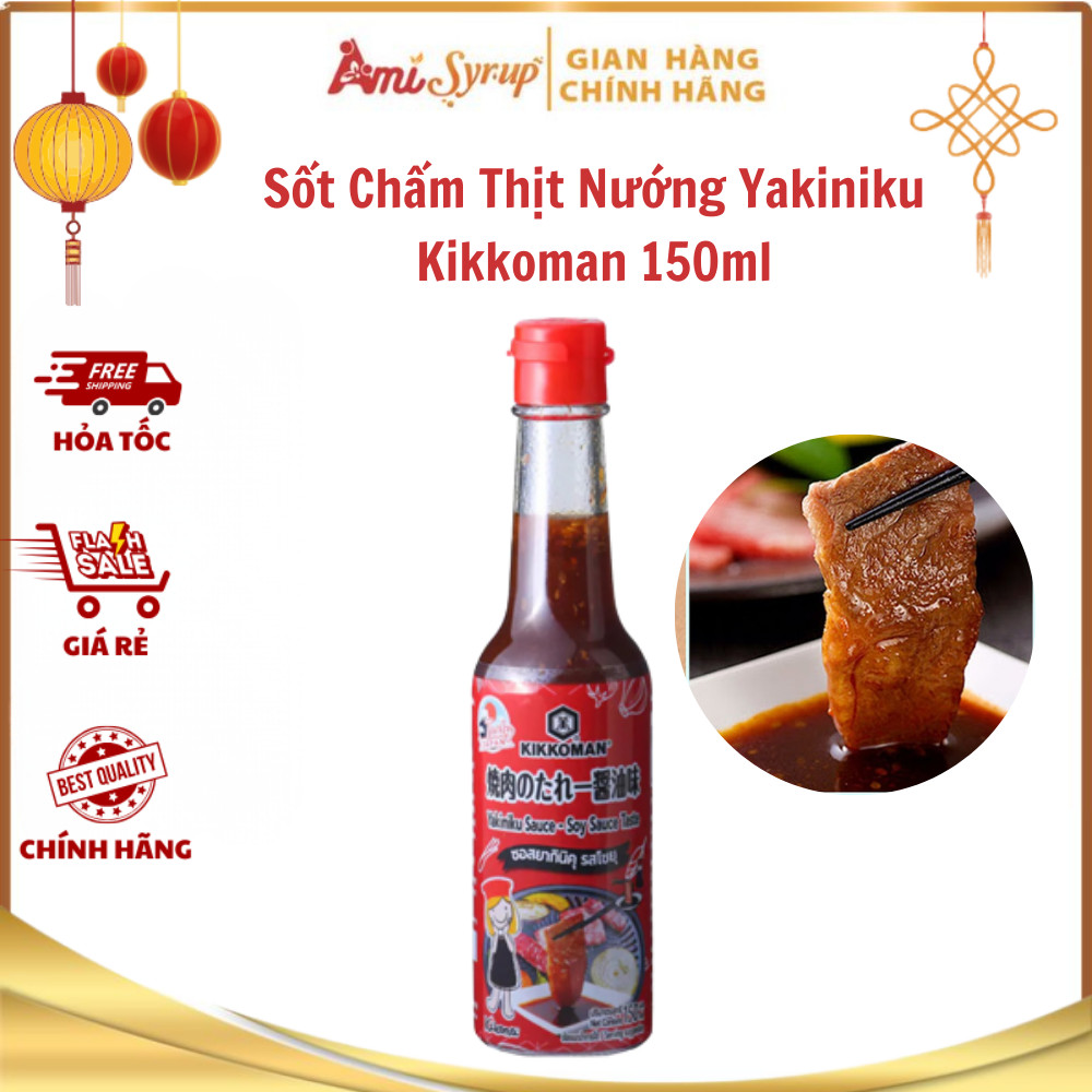 Xốt Chấm Thịt Nướng Yakiniku Kikkoman 150ml, Gia Vị Nấu Ăn Hương Vị Đậm Đà Chuẩn Nhật Bản