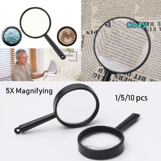 WOAY 1 / 5 / 10 chiếc Kính lúp cầm tay Máy xem côn trùng bằng nhựa Ống kính đọc sách 25mm