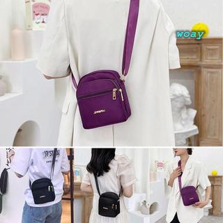 Túi Đeo Vai Nylon Nhiều Lớp, Vuông Nhỏ Thời Trang, Túi Điện Thoại, Túi Mẹ Trung Niên Cho Nữ
