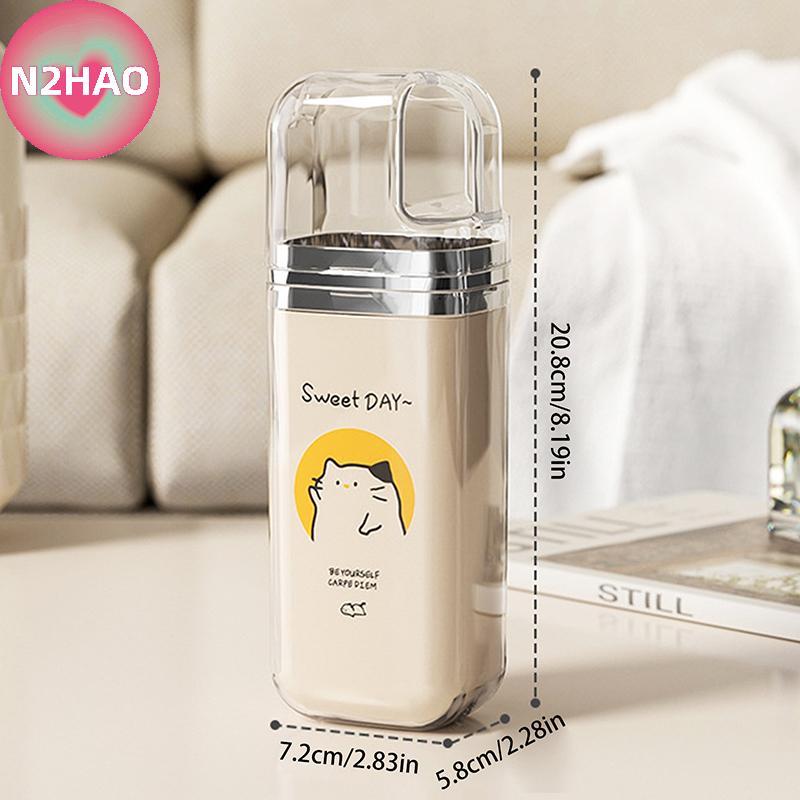 N2HAO Hoạt Hình Dễ Thương Bàn Chải Đánh Răng Cốc Du Lịch Bàn Chải Đánh Răng Giá Đỡ Đơn Giản Di Động Cốc Nước súc Miệng Cho Chuyến Đi Công Sở Nhà Cắm Trại n