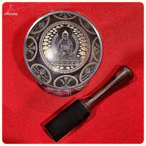 Chuông Xoay Nepal 12 cm Hoa Văn Phật Thích Ca Mâu Ni - CXNP289