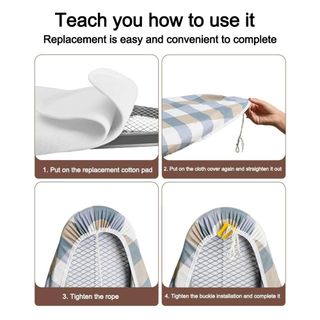 Vải ủi MARBLEM, Tấm ủi đàn hồi chống vết bẩn, Tấm chắn nhiệt ủi chịu nhiệt dày di động cho phụ kiện bàn ủi