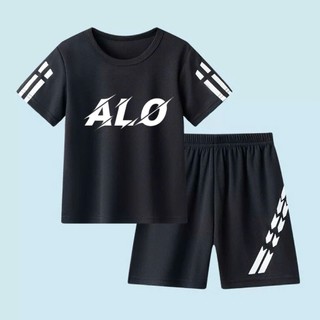 Bộ quần áo bé trai 18-52kg mẫu chữ ALO thiết kế đẹp, chất liệu điều hòa thông hơi. H54