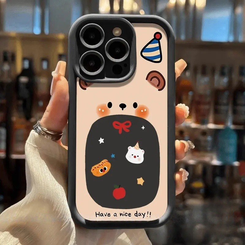 Ốp lưng Iphone Hình gấu nhỏ dễ thương cho iPhone 12 13 14 16 15 11  pro max plus 7 xr xs