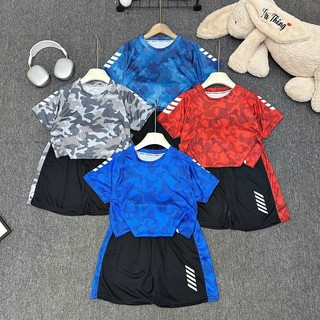 Bộ quần áo thể thao mùa hè bé trai 20-46kg từ 6-16 tuổi zosee zanzi. Thoáng mát, co giãn thấm hút mồ hôi TT10